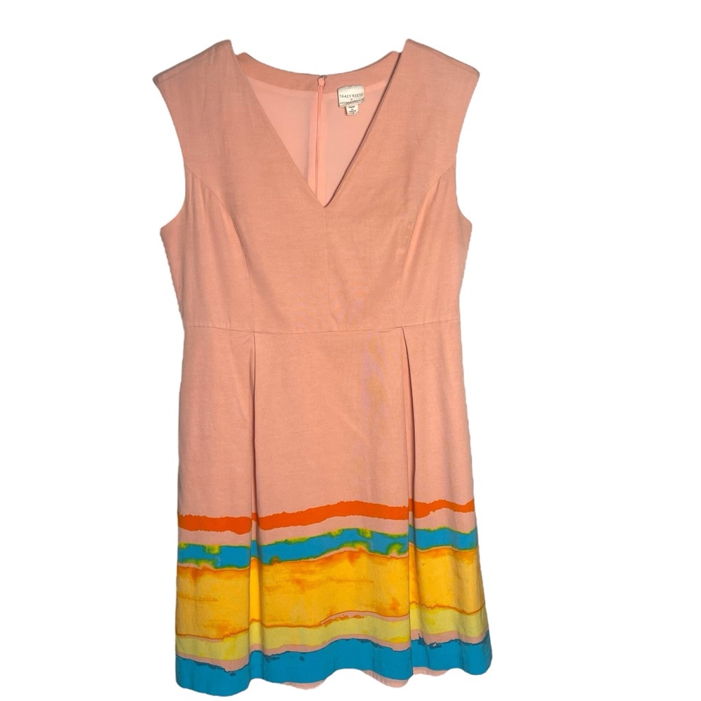 Tracy Reese for Anthropologie Pink A-Line Pleated Sundress